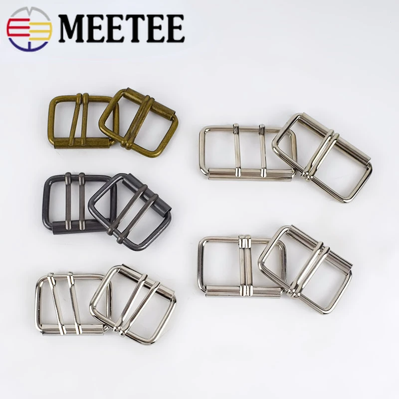 4/10Pcs 40/50 mm Metal Double Belt Pin Buckle Roller Coat Waistband Adjust Clasp Bag Strap Leather Craft DIY Garment Accessories