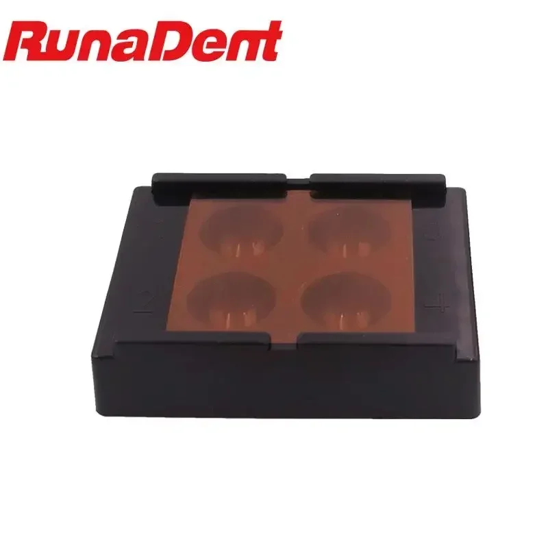 

Dental Veneer Storage Box Teeth Patch Shading Light Storage Box 4 holes Dental Membrane Tooth Box Denture Retainer Molar Box