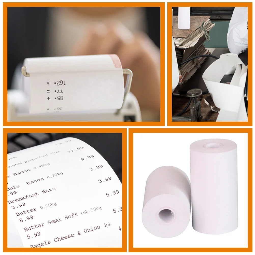 Multipurpose Thermal Paper Roll 10 Rolls Stable White Crisp Clear Printing Home Shops Office Hotel Restaurant Applications