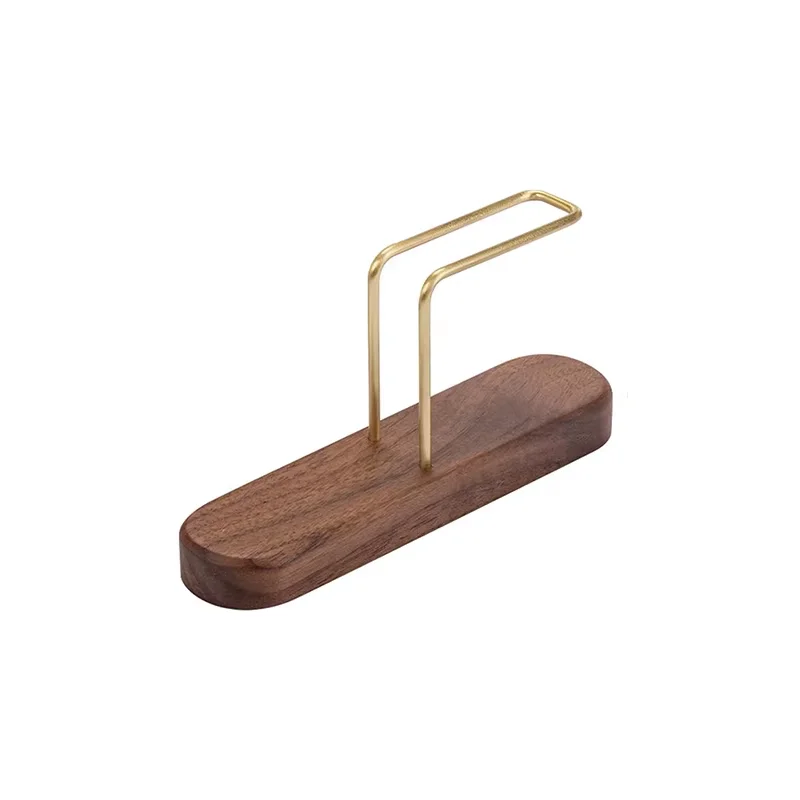 

D9 Coffee Filter Holder Walnut Brass Coffee Filter Storage for V60 Paper Coffee Filters Coffee Filter Paper Storage Rack Holder