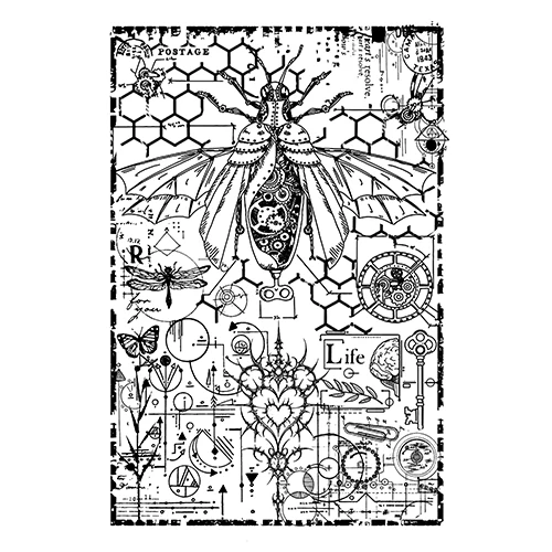 Vintage Butterfly Animal Dragon Fish Worm Clear Silicone Stamps Diy Material Scrapbooking Transparent Rubber Stamp