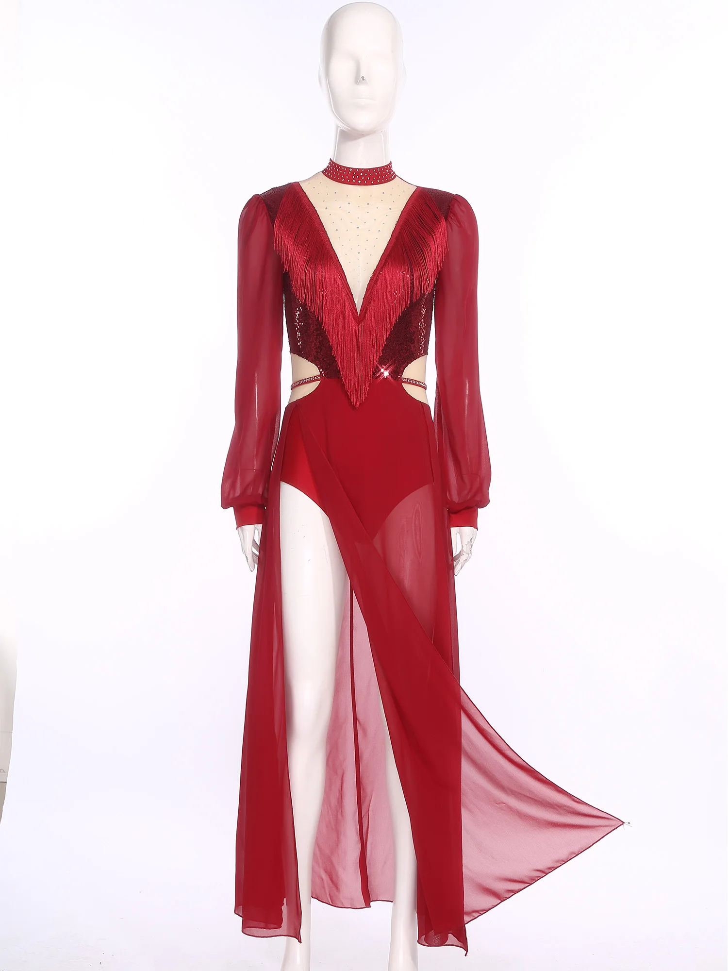 

Танцевальное платье для латиноамериканских танцев для женщин, комбинезон с пайетками и бахромой, для взрослых, танго, ча-ча, румба, танцевальный костюм с бахромой, одежда для танцев живота