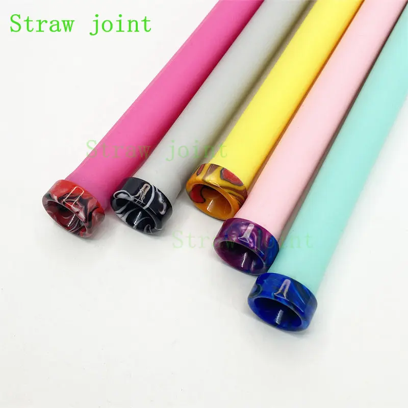 10PCS 810 Random Color Resin Straw Joint