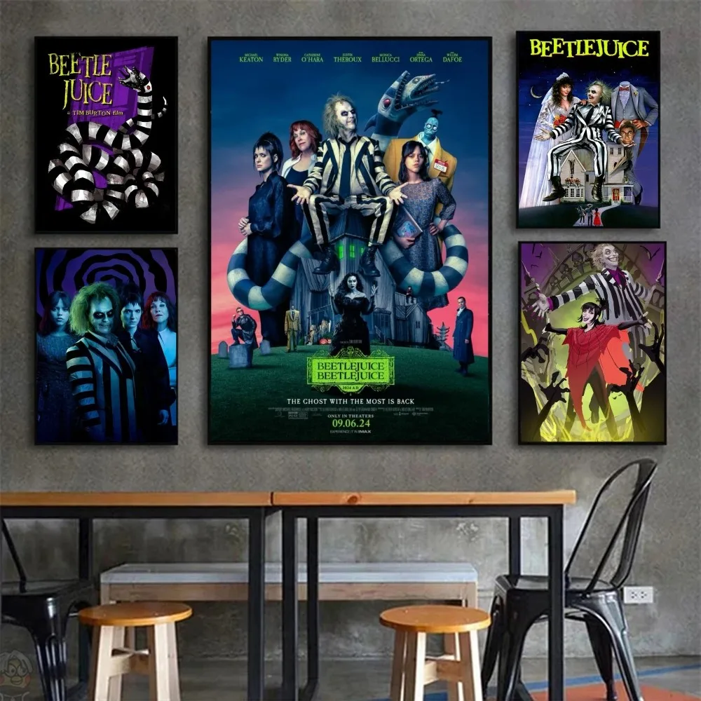 Classic Movie Beetlejuice Poster Wall Art Home Decor Room Decor Digital Painting Living Room Restaurant Kitchen Art