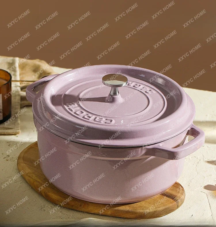 Cast Iron Pot Enamel Pot Household Saucepan Slow Cooker Casserole Thermal Cooker Induction Cooker Non-Stick Pan