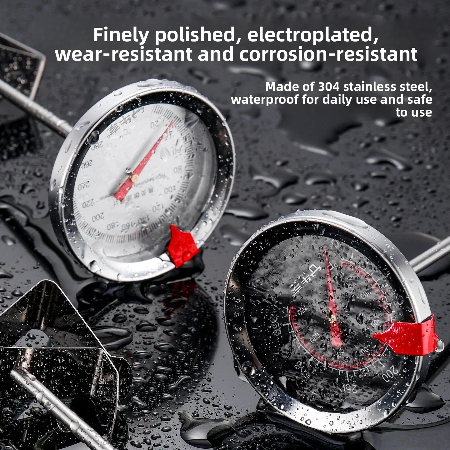 

Термометр для кухни, специальный, для жарки — 10-290 ° Термометр биметаллический из нержавеющей стали для пищевых жидкостей и масел