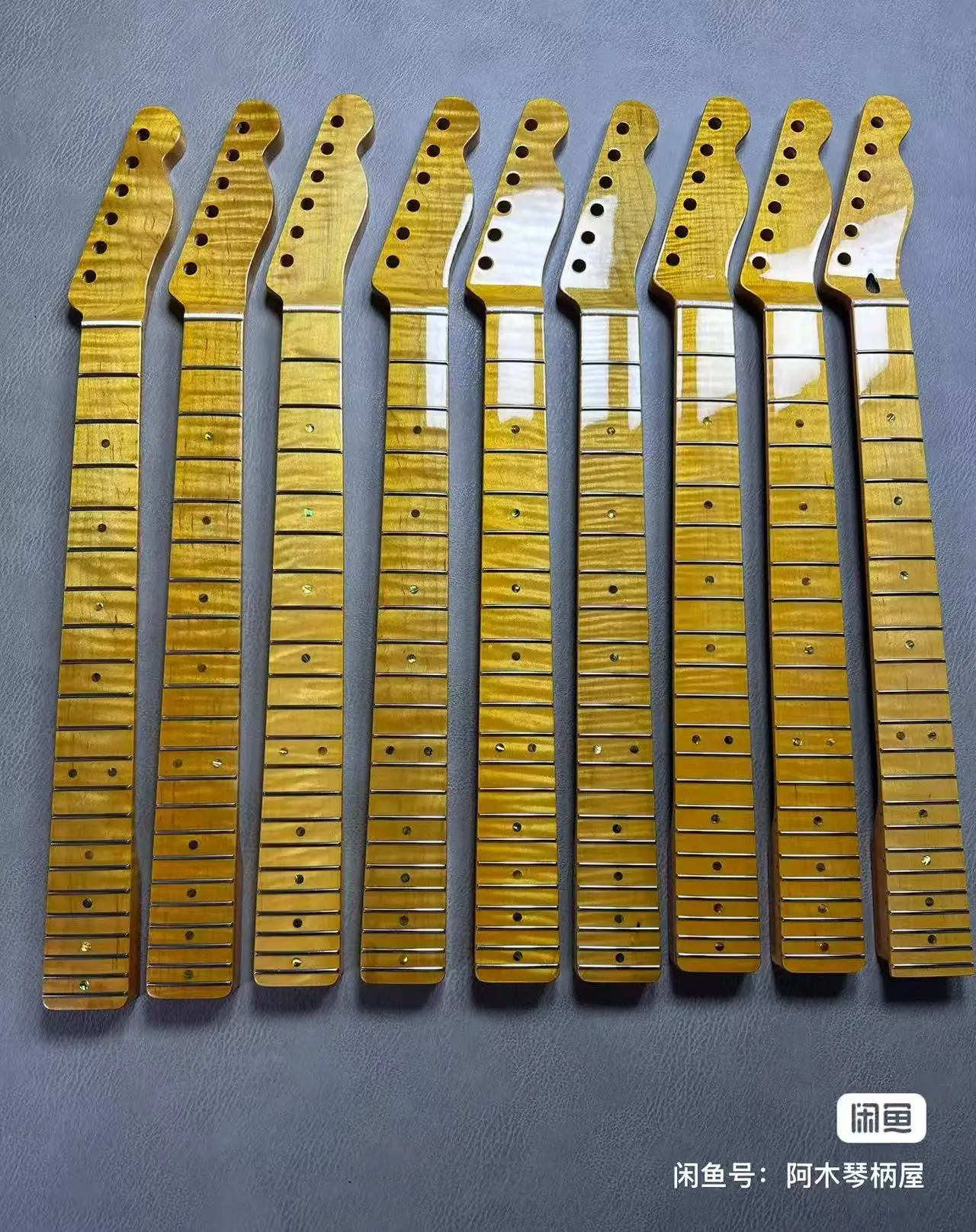 

Tiger-striped maple electric guitar neck DIY Bright 21frte interface 56mm string hole 10mm guitar accessories