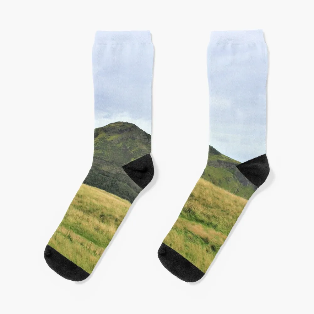 Side View On Arthur's Seat Edinburgh Socks cool Toe sports Socks Man Women's