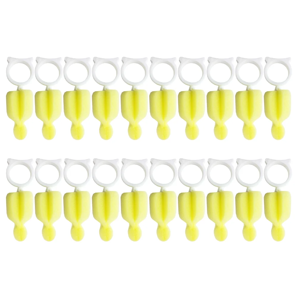 

20 Pcs Pacifier Cleaning Brush Bottle Cleaner for Baby Shot Straw Sponge Plastic Portable Bottles Newborn