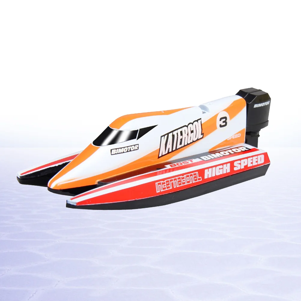

Mini Racing Boat Racing Electric Ship Fast High Boats Water Toys for Kids Children (Orange) rc boat rc ship