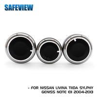 3pcs  Car Air Conditioning Turning Switch Knob AC Knob Fit For Nissan LIVINA TIIDA SYLPHY GENISS Note E11 2004-2013