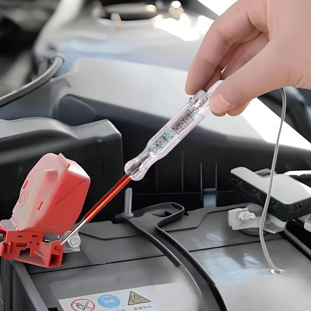 6V/12V/24V Automotive Circuit Tester Auto Light Probe Pen Dual-color LED Light Electric Light Test Pen Auto Circuit Repair Tools