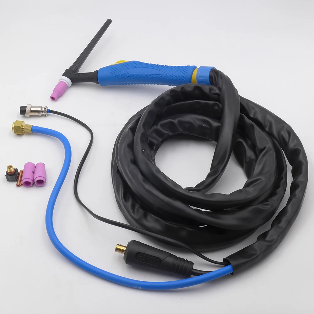 JINSLU TIG Air Cooled Argon WP9 WP-9 Tig Welding Torch Blue Head Gas And Power Welder Gun  Separate 4M