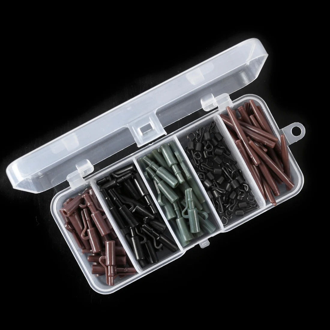 120 Piece Carp Fishing Tackle Fishing Accessories Wear-Resistant Casing Double Crochet Pin Rubber Tip Tube Fishing Set