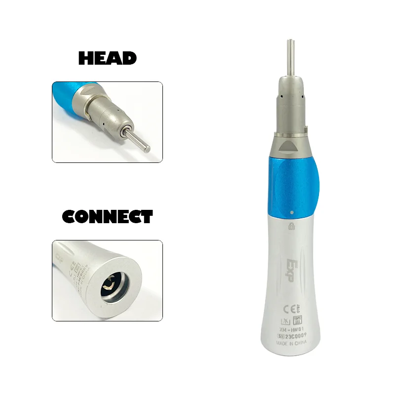 Exp Dental Low Speed Handpiece Contra Angle Straight 2/4 Hole Air Motor Key Type