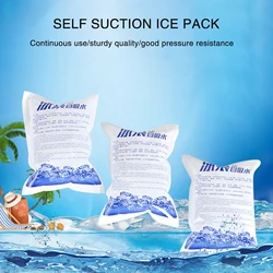 100pcs Reusable Ice Bag Self suction Water Icing Cooler Bag Cold Compress Packs for Injurie Pain Relief Food Keep Fresh Gel Pack