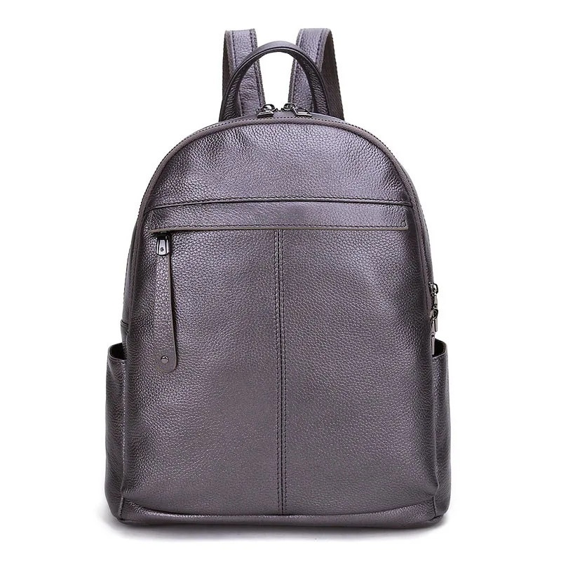 ZENCY 9 Color Fashion Soft Genuine Cow Leather Women Ladies Girls Backpack Top Layer Cowhide School Bag Female Knapsack Rucksack