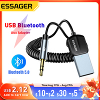 Essager USB Bluetooth Aux Adapter Dongle USB To 3.5mm Jack Audio Wireless Handsfree Kit For Car Stereo Receiver USB Transmitter