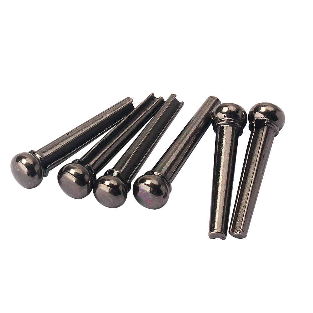 

6Pcs Acoustic Guitar Bridge Pins Brass Inlaid Abalone Dot Replacement Improve Tone Clarity Sustain Brightness Guitar Spare Parts