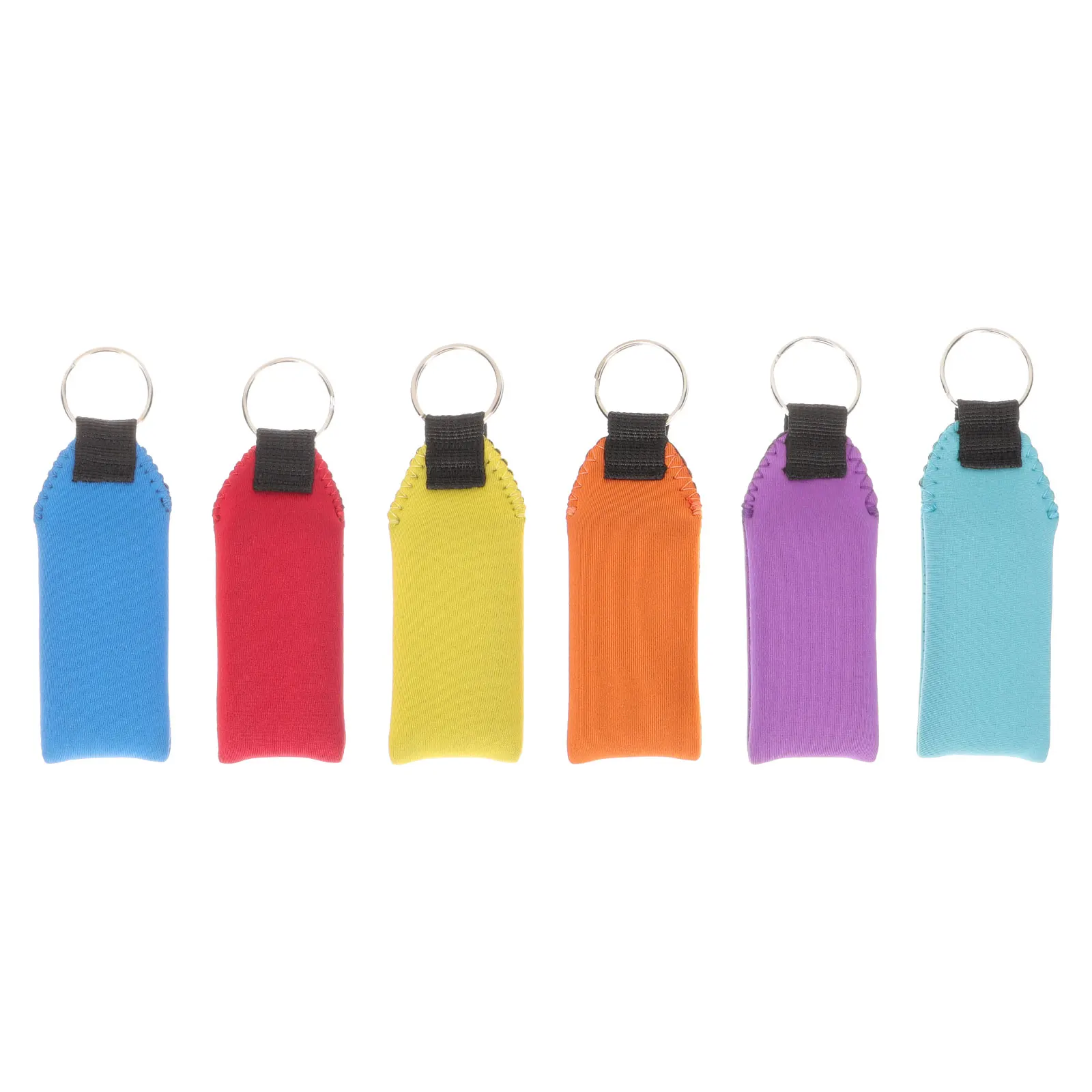 

6 Pcs Buoyant Keychain Rings Cute Keychains Bulk Neoprene Boat Float Water