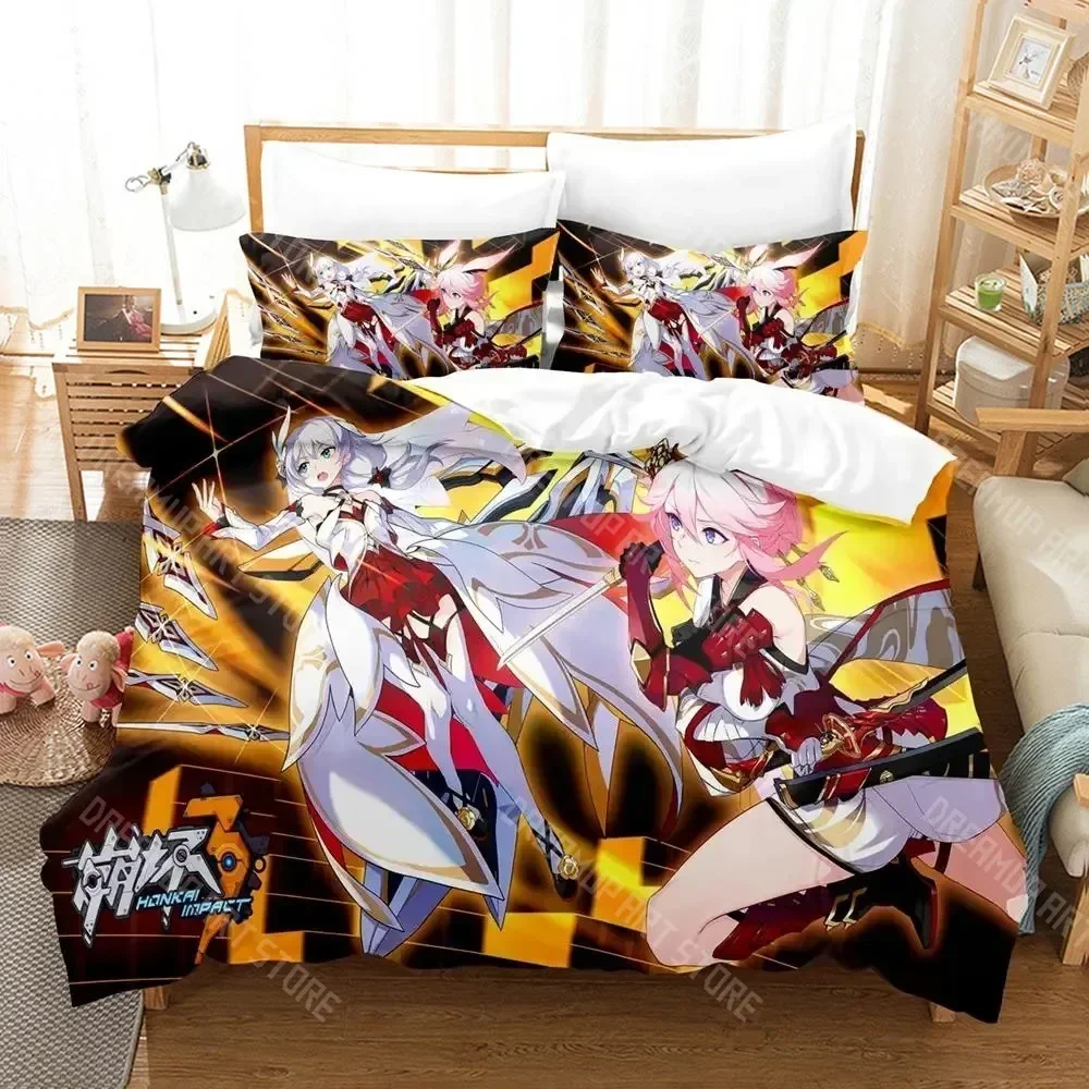 Exquisite 3D Print Honkai Impact 3rd Bedding Set Single Twin Full Queen King Size Bed Set Adult Kid Bedroom Duvet Cover Sets