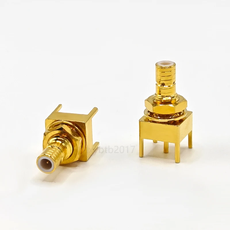 

SMB-JYHD RF connector Four-leg PCB board fixed thread through wall SMB-JYE straight male 50 ohm