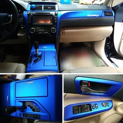 Car-Styling Carbon Fiber Car Interior Center Console Color Change Molding Sticker Decals For Toyota Camry XV50 2012-2015