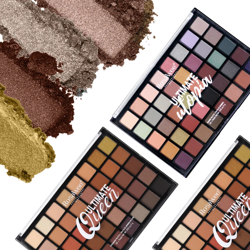 仮面舞踏会の夢のパートナー！ さまざまなマットとシマーのテクスチャーを備えた 40 色のアイシャドウ パレット。 青のような色合い、