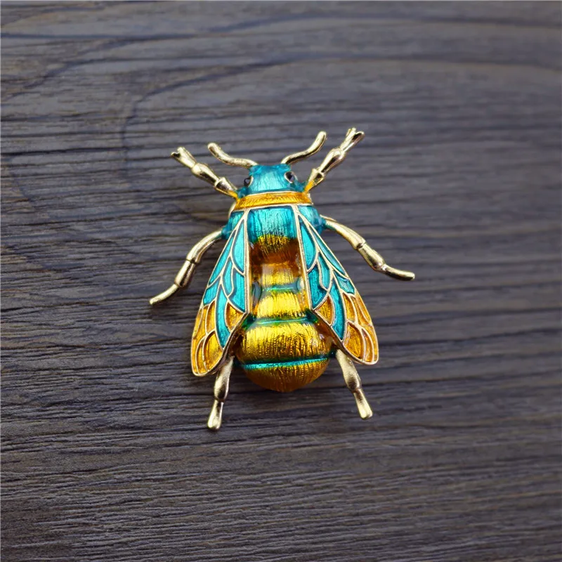 Luxe grote vintage dames meisjes kristallen bij broche speld mode elegante dame prachtige insecten strass badges cadeau's
