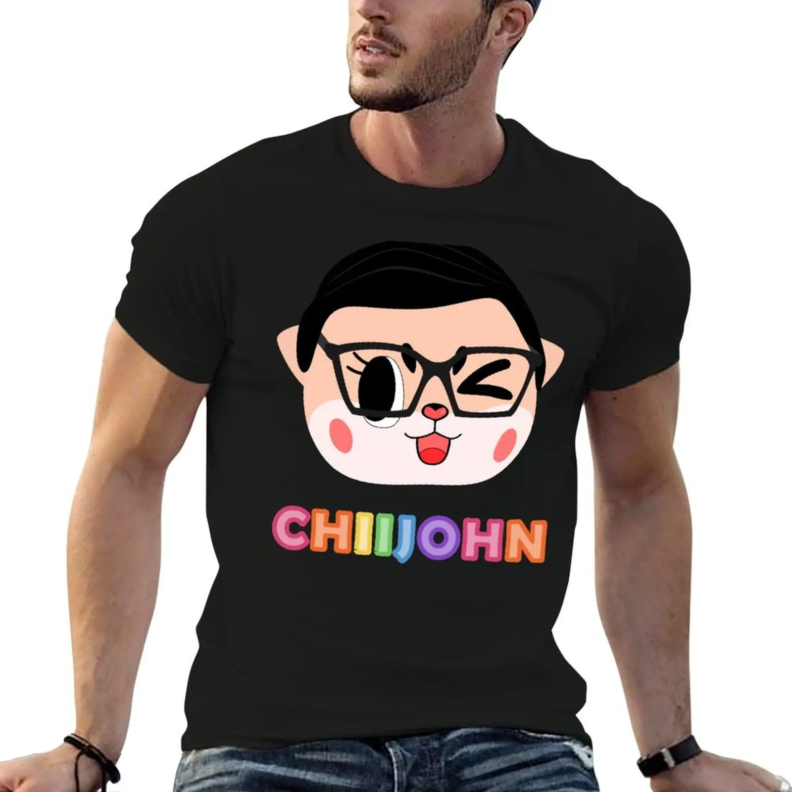 Футболка Chiijohn Winking Rainbow с стильным графическим принтом и короткими рукавами