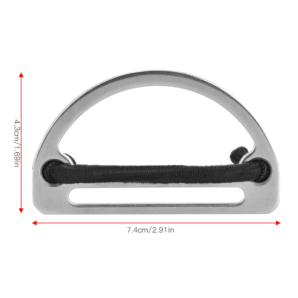 حزام الغوص على شكل حرف D مشبك 316 من الفولاذ المقاوم للصدأ خفيف الوزن وحزام حارس ملحقات الغوص