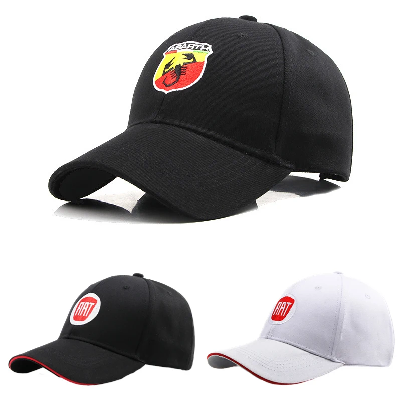Emblema do carro original esportes ao ar livre chapéu bordado bonés de beisebol protetor solar chapéu para fiat abarth 500 tipo fr panda argo freemont vi