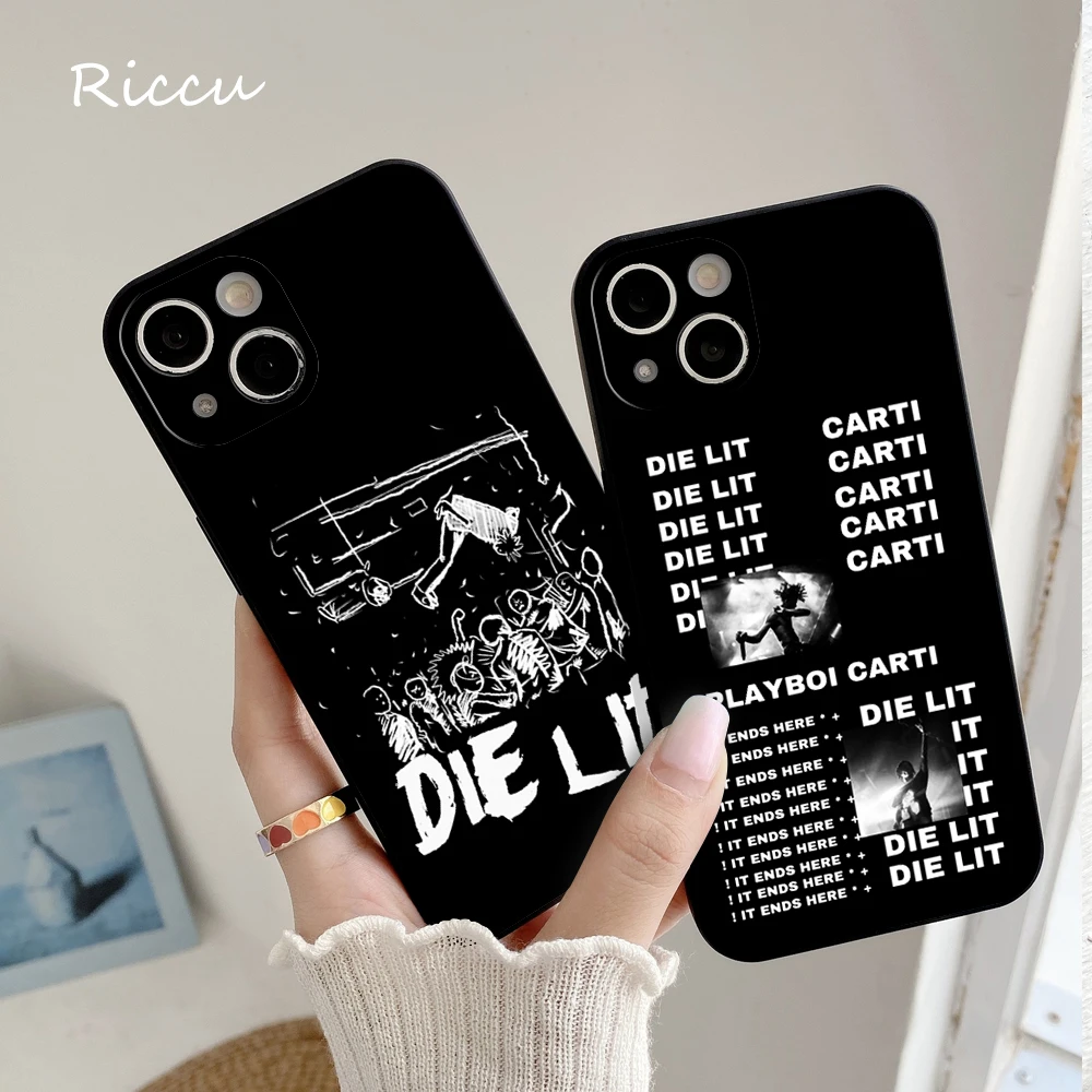 Playboi Carti Die Lit Phone Case 14 11 12 13 Pro max 8 7 14 Plus 2020 Pro 15 plus 13 MINI XR XS Soft iphone 14 pro Phone Covers