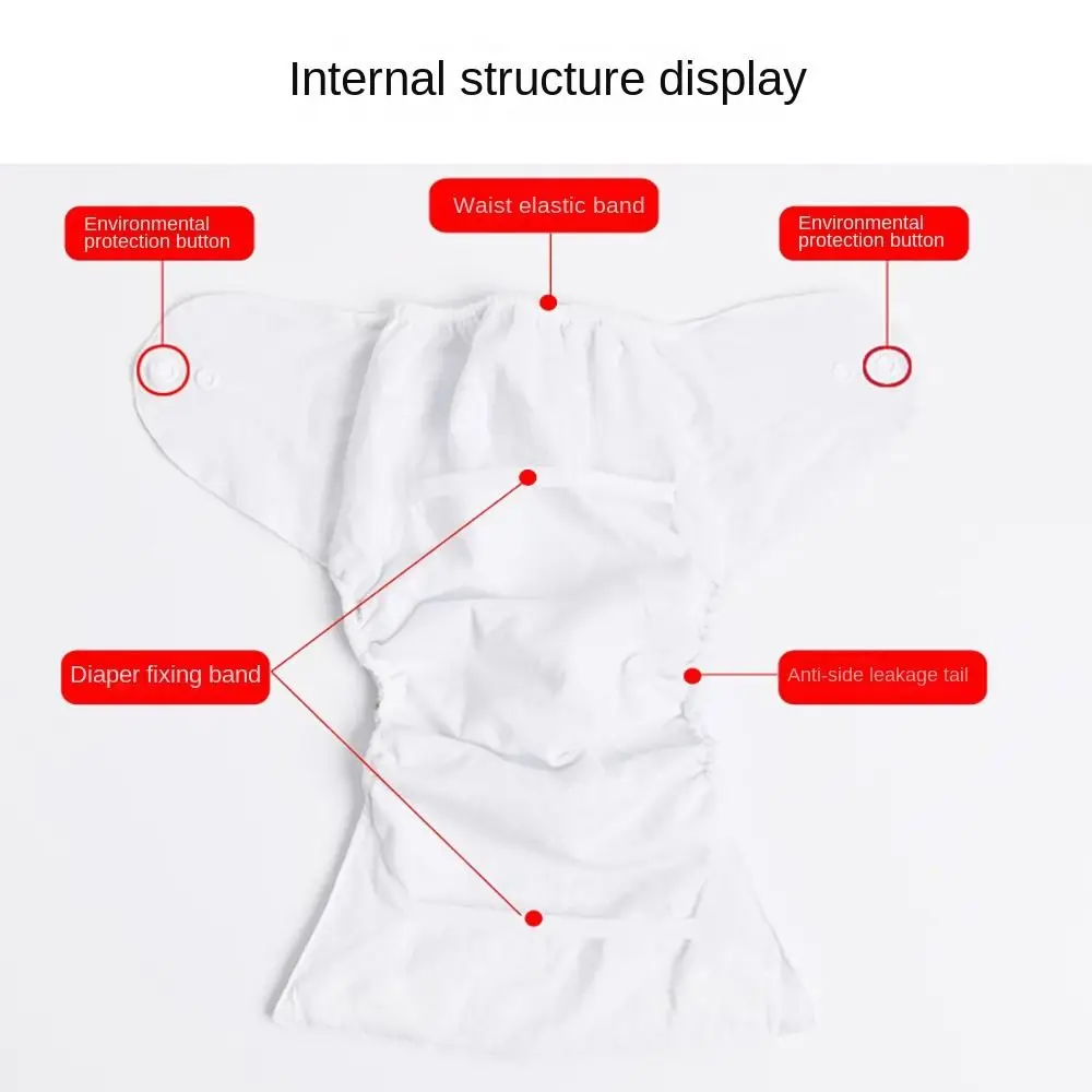 Necessory S M L Washable Diaper with Buckles 0-18 Months Cloth Diapers 3-14kg Leakproof Reusable Nappy Newborn