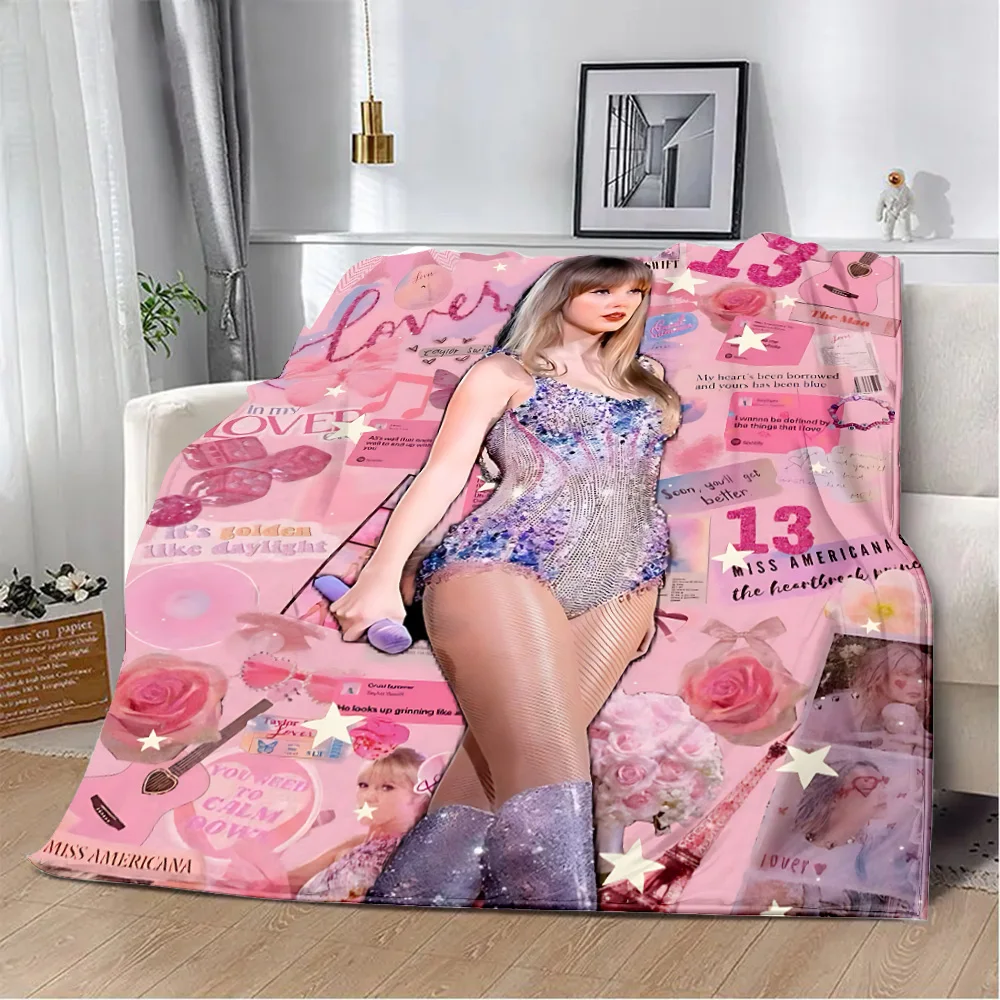 S-Swifts T-Taylors Printed Blanket Picnic Blankets Warm Blanket Soft and Comfortable Blanket Home Travel Birthday