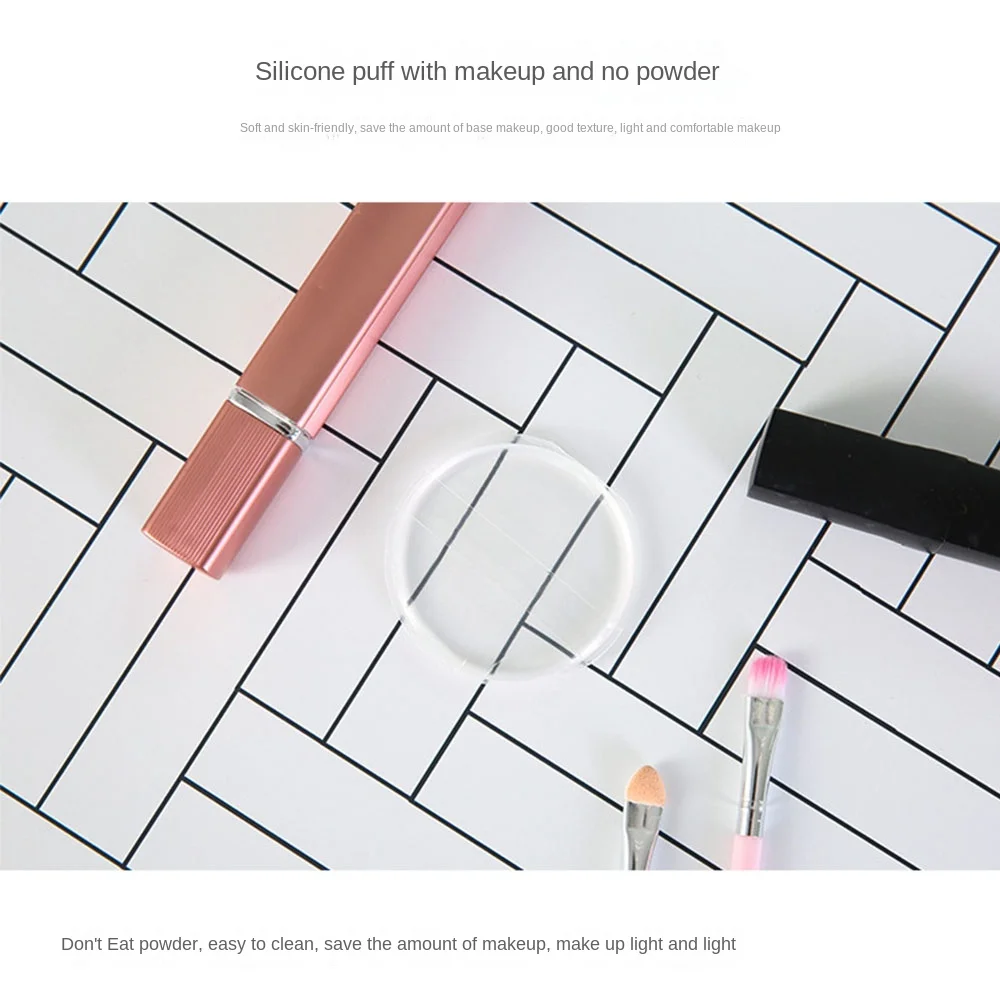Nieuwe Siliconen Poederdons Transparant Geen Poeder Eetpoeder Jelly Puff Cosmetische Bladerdeeg Gezicht Foundation BB