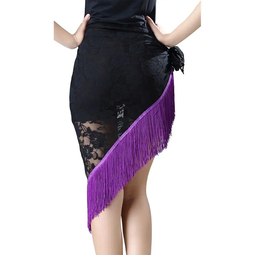 أزياء شرابة الرقص الشرقي وشاح الورك الدانتيل الأسود البوهيمي الخصر سلسلة روز المرأة حزام تنورة تظهر الأزياء #2