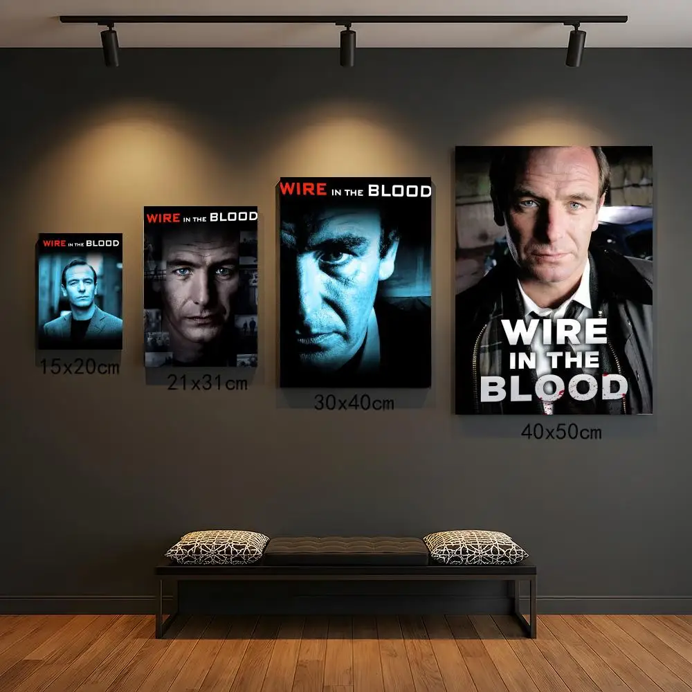 tv series W-Wire in the Blood-D Poster Self Adhesive Wall Decor for Modern Home Cafe Office and Bar