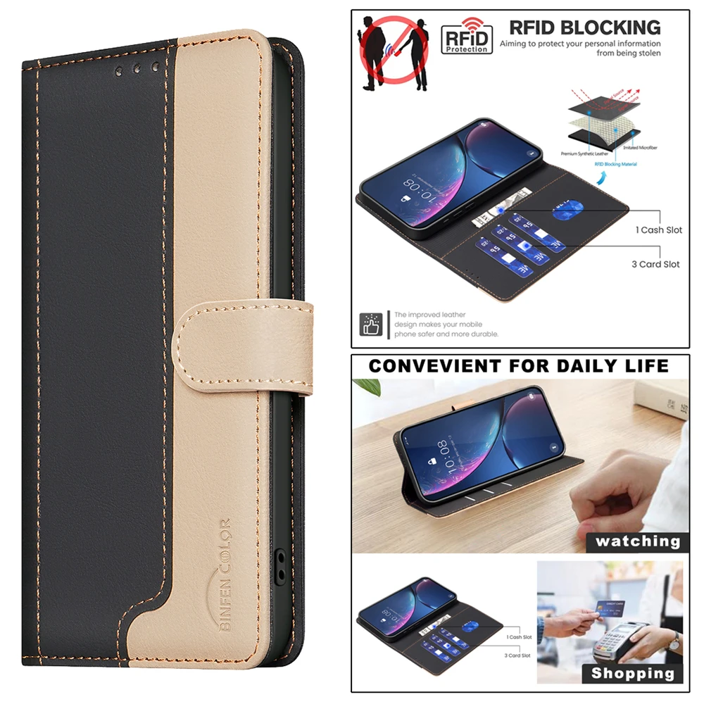 S23 S24 Ultra Leather Case Coque For Samsung Galaxy S24 S23 S22 S21 Ultra Plus FE Flip Book Closed Wallet Cover Funda Cases Capa