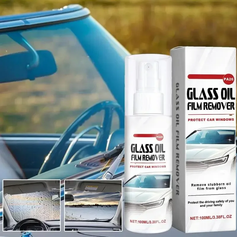 Powerful Car Glass Oil Film Remover Auto Windshield  Window Cleaning Spray Car Glass Degreaser For Remove