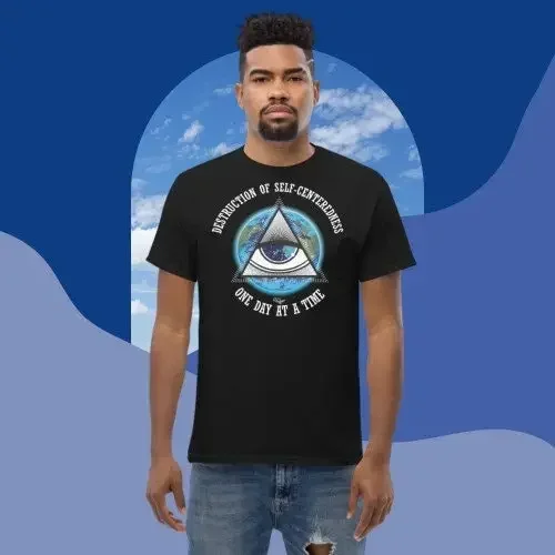 تدمير التمركز الذاتي" - تي شيرت للجنسين بأكمام قصيرة - كحوليات Aa مجهول 12 خطوة اقتباس #1