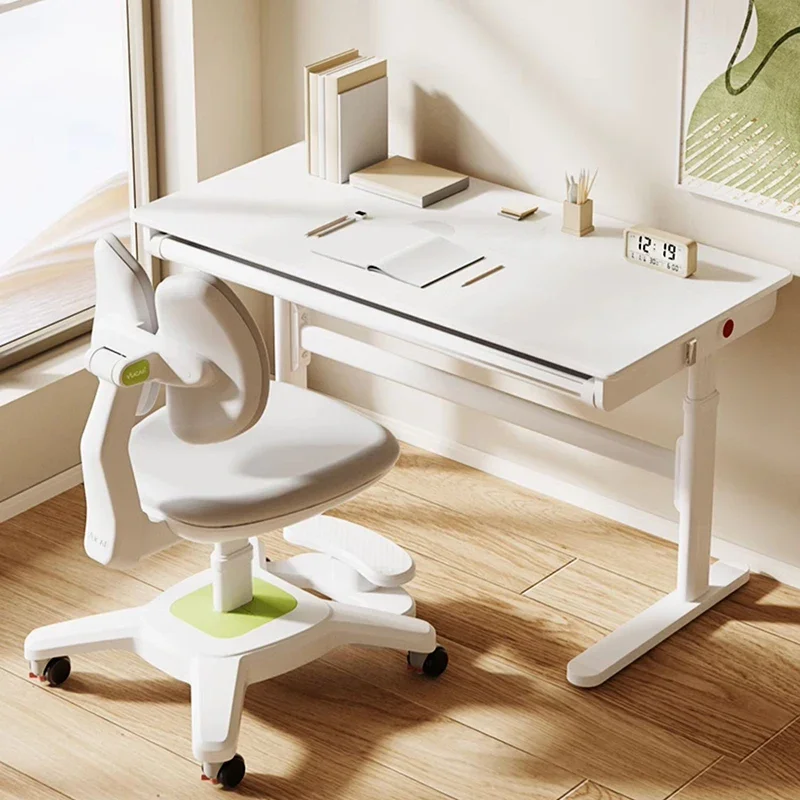 Mini table de bureau et chaise pour enfants, IQUE Girl, chambre d'enfant, bureaux, mobilier de bureau alth, chevet pour garçon, ensemble d'étude en plastique pour enfant