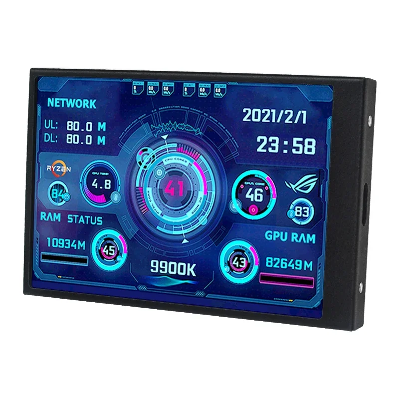 3,5 Zoll IPS TYPE-C Sekundärbildschirm Computermonitor für Computer CPU GPU RAM HDD Monitor USB Display Keine Verwendung AIDA64