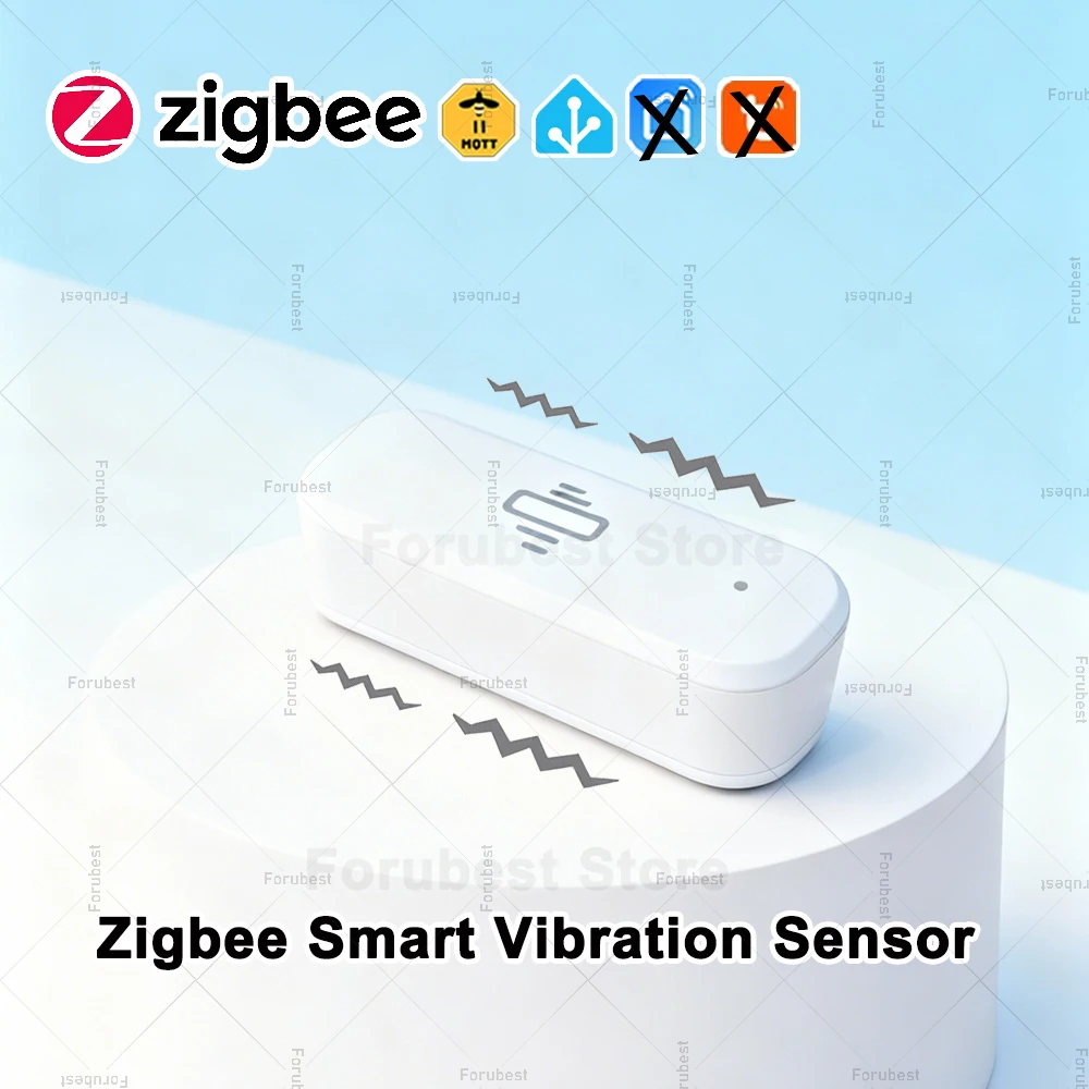 

Smart Zigbee Vibration Sensor Home Security Protection Real Time Monitoring Shock Vibration Alarm Detector Work With Zigbee2MQTT