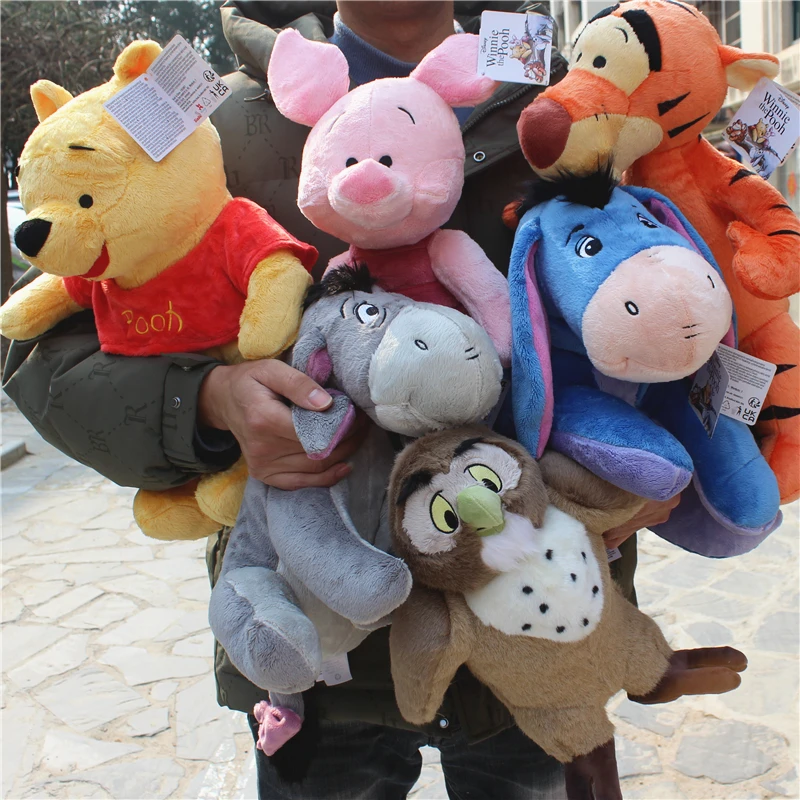 Disney 1 ชิ้น Winnie The Pooh หมีและ Tigger Eeyore Donkey Piglet หมูพูห์หมีตุ๊กตาของขวัญของเล่นเด็กผู้หญิง brithday ของขวัญ