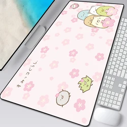 Kawaii Cartoon Pink Sumikko Gurashi Mouse Pad Anime Gabinete Gamer Table Gaming Accessories ковер Keyboard Desk Mat LOL Mousepad