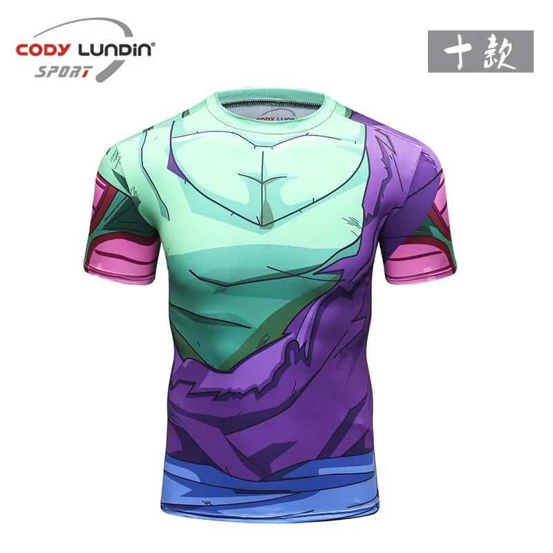 Dragon Ball Men T Shirt Homme Compression Costume Vegeta Tshirt Son Goku T-shirts Rashguard Fitness Gym Sportwear Top Tees