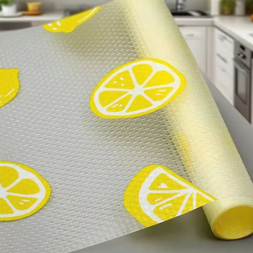 Easy Clean Anti‑slip Fridge Liner Non‑sticky Dust Oil Resistant Cabinet Drawer Mat Moisture‑proof Cuttable Multipurpose Pad