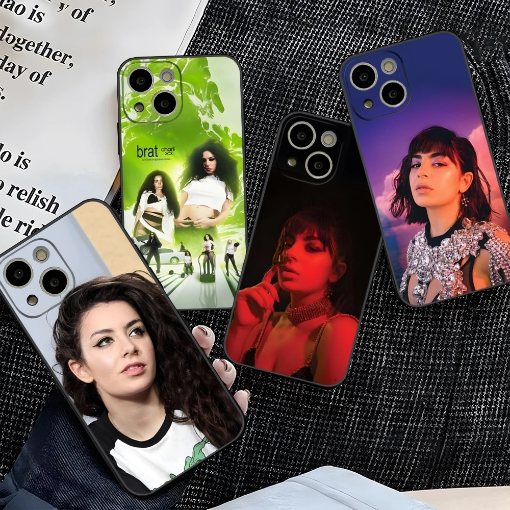 Singer C-Charli XCX BRAT Phone Case for 14 Pro Max for Apple iphone 15 13 14 12 Mini 11 Xr X Xs Pro Max 8 6s 7 6 Plus Back Cover