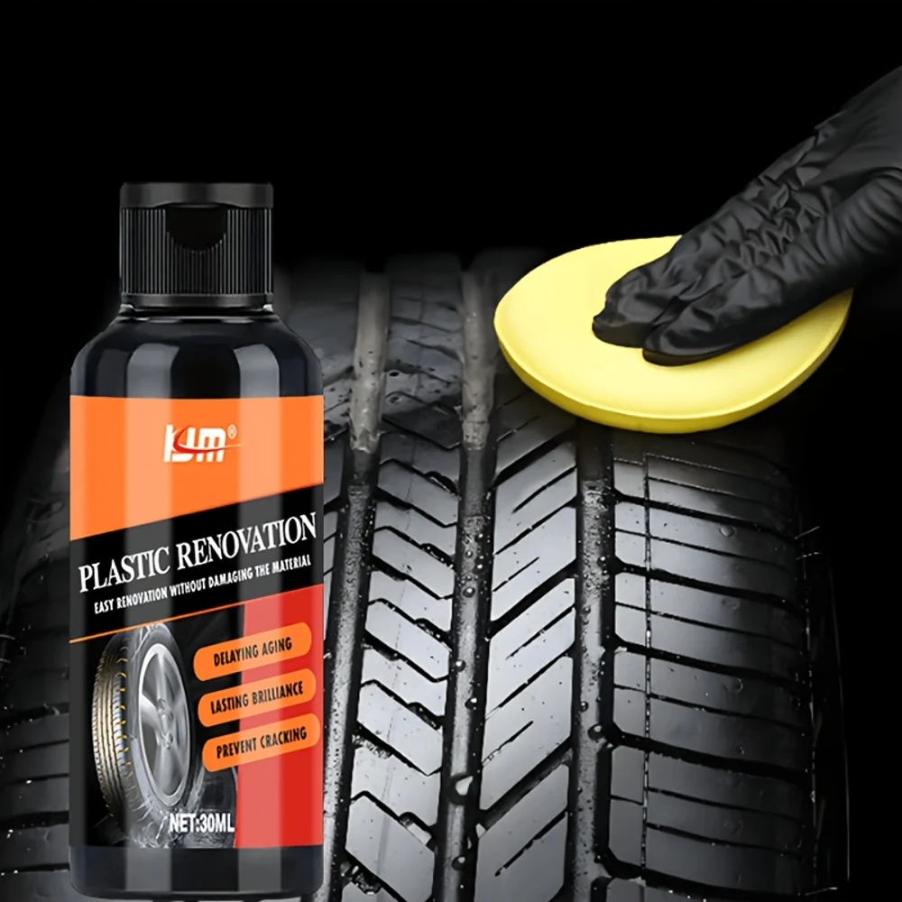 KJM Liquid Tire Repair Kit Suitable for Cars - Instant Shine & Black Color Enhancer, Anti-Aging Formula, Chemical Formula for Pu